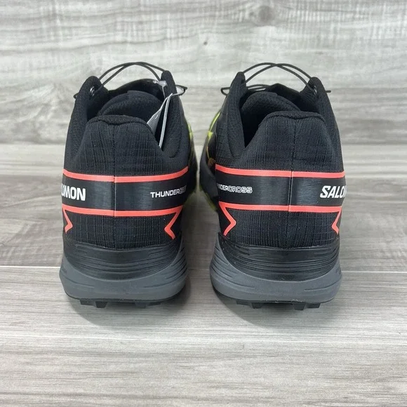 Salomon Thundercross Men's Sz 11.5 Trail Running Shoe Black Yellow Orange 472954 - Picture 4 of 10